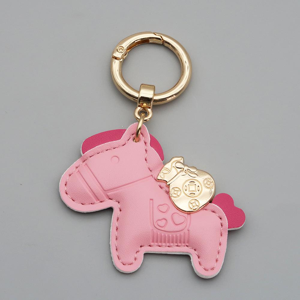 Instant Money Cartoon Pony Pendant Keychain for Couples