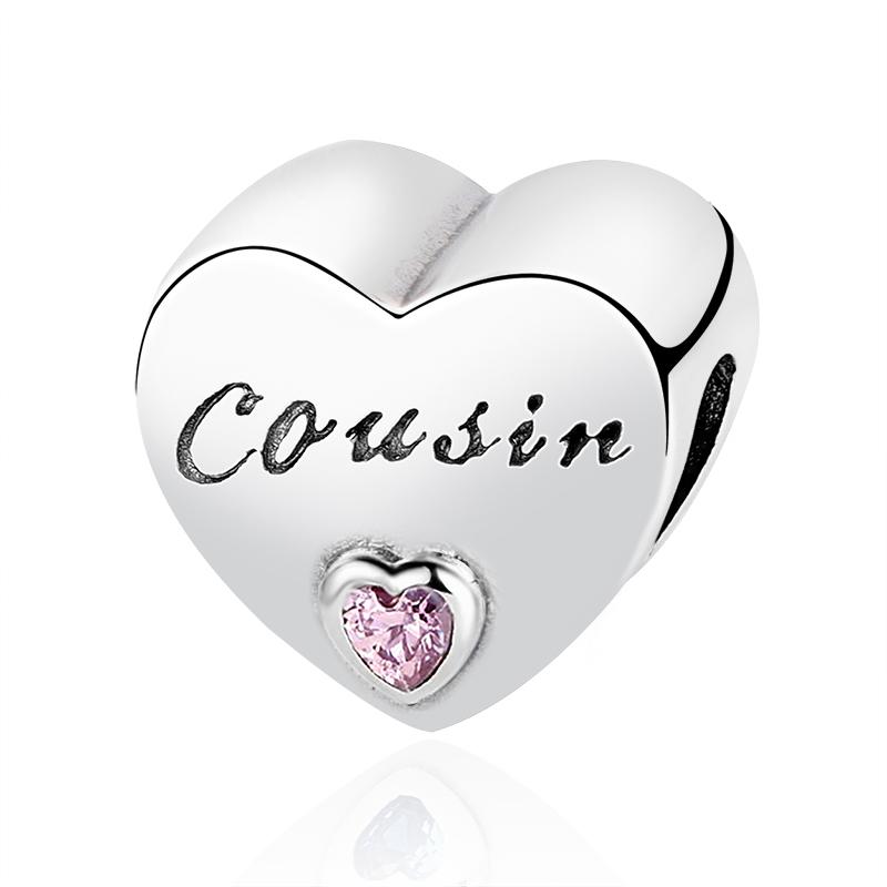 New Copper Charms Heart Love You Forever Mum Auntie Beads Fit Original Bracelet Diy Gift Women