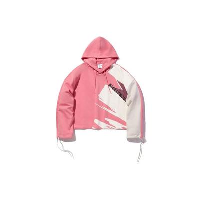 Li Ning Color Block Πουλόβερ Αθλητικό Φούτερ με Κουκούλα Γυναικείο φούτερ Ανοιχτό Ροζ AWDQ392-2