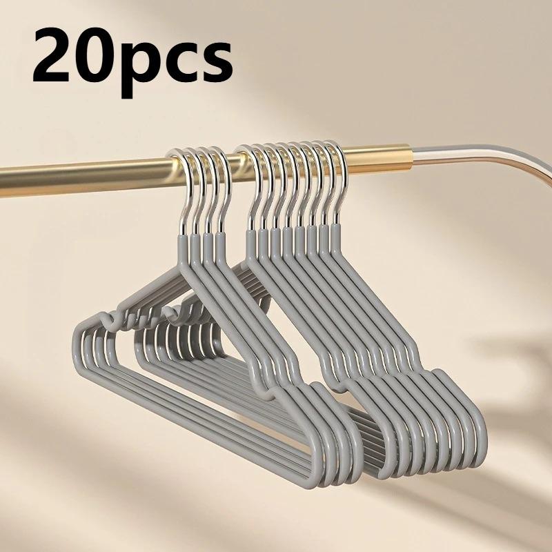 20PCS Anti Slip Metal Hangers - Can Be Used To Strengthen Overweight Capacity Hangers, Anti Slip Shoulders, and Save Space