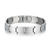 Stainless Steel Frosted Splicing Bracelet With Unique Chain Link Design Matte Texture Men's Trendy Decoration Non Collision Style Personality