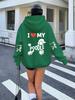I Love My Poodle Silhouette Women's Hoodies
