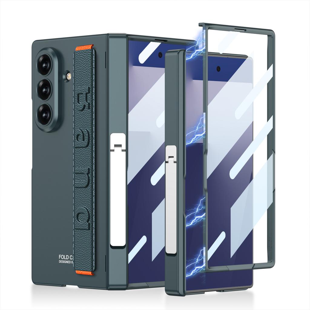 Suitable for Samsung Z Fold7 Mobile Phone Case Magnetic Suction Hinge Center Shaft Shell Membrane Side Bracket Fold7 Wristband Protection Case