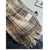 Soft Fuzzy Oversized Scarf Women Winter Warm Thick Acrylic Blend Solid Color Plush Neck Wrap