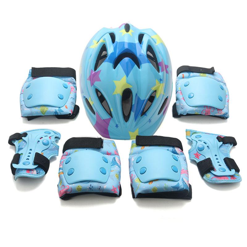 Child protective equipment helmet elbow knee pads for girls aged 3 4 5 6 7 8 9 10 11 12 year boy Suitable for roller skating and skiing