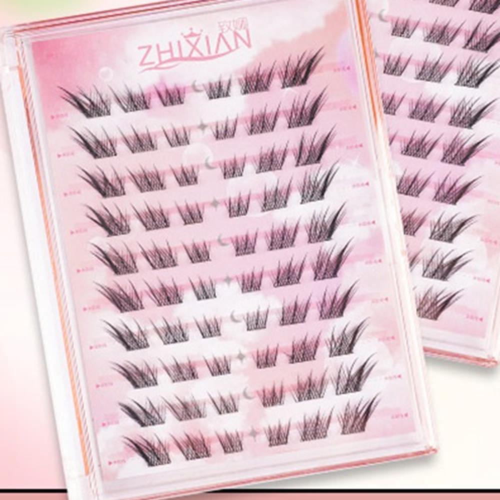 

With Jelly Glue Strips Segmented False Eyelashes Anime Cosplay Fake Lashes Party Supplies Type G
