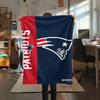 New England Patriots Logo Aufdruck Flanelldecke Hohe Qualität Warm Bequem Decke für Alle Jahreszeiten Perfekt für Geschenke Heimdekoration