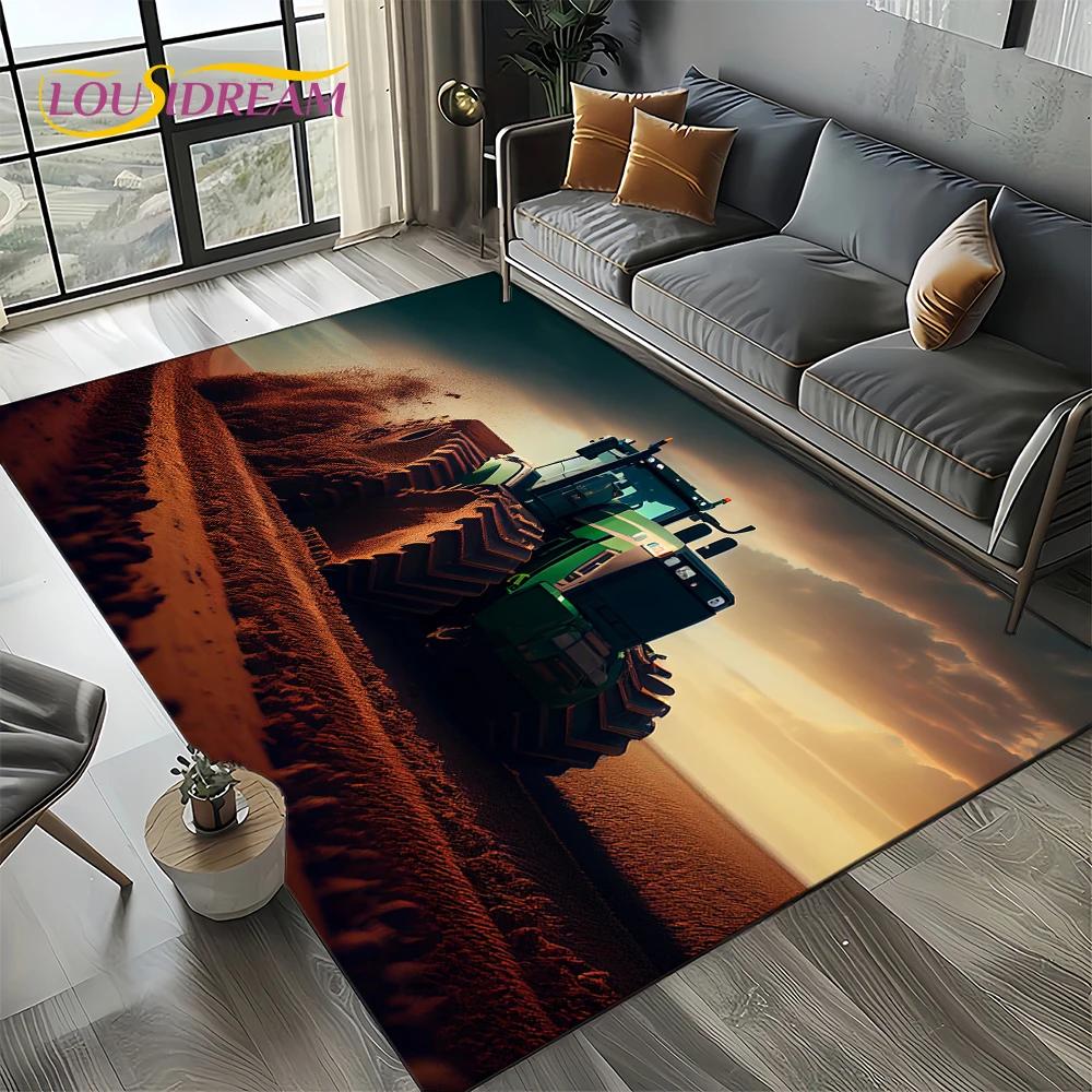Retro Truck 3D Tractor Car 27 Style Carpet Rug for Living Room Bedroom Home Sofa Decoration,Kid Area Rug Non-slip Floor Mat Gift