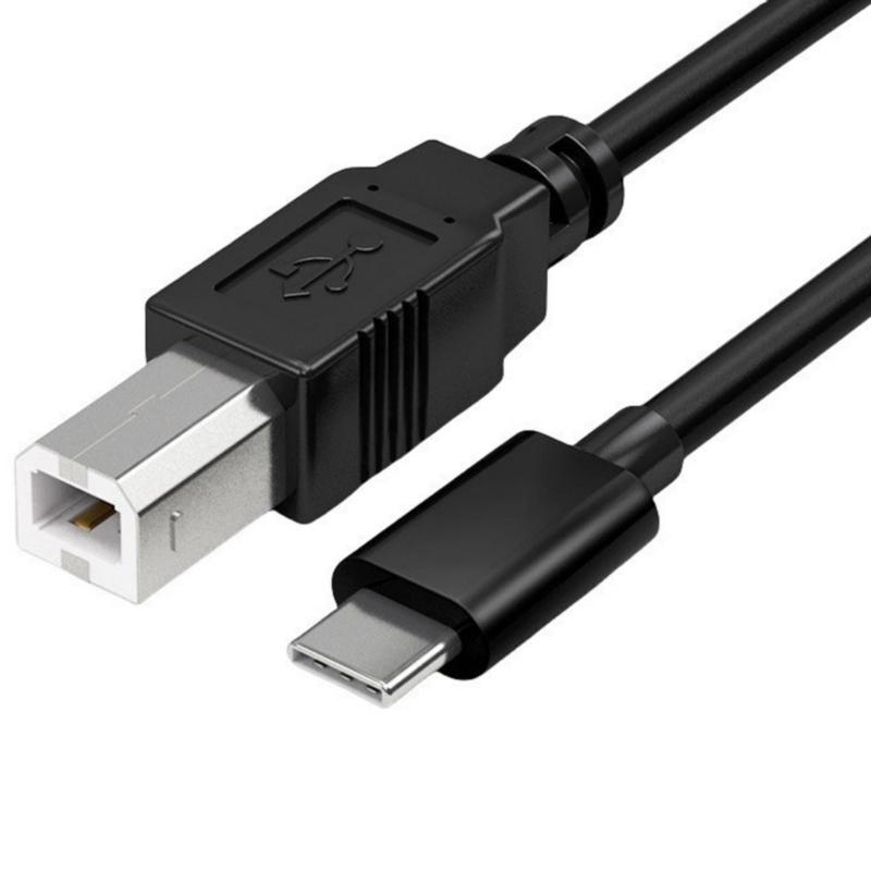 PVC Printer Scanner Cable USB Type C to USB 2.0 B Interfaces Enhancing Signal Stability Suitable for Various Devices