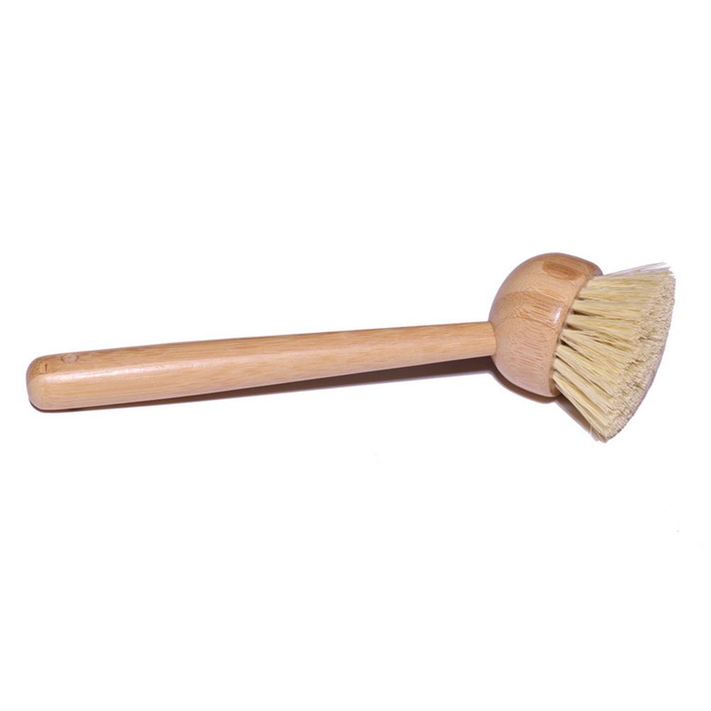 

Dish Scrubber Sponge Holder for Kitchen Sink Sisal Bamboo Cleaning Brush Wok Tools шоколадний