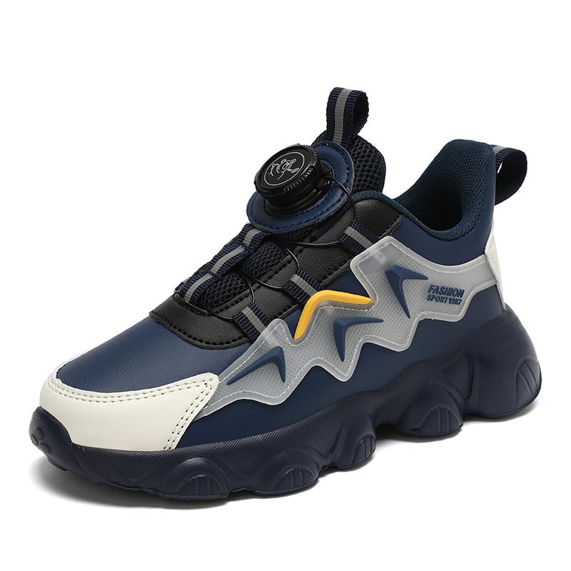 

Fashion Purple Casual Sneakers Kids Trainers Rotary Buckle Designer Shoes For Boys Girls Comfy Leather Children s Sports Shoes 29