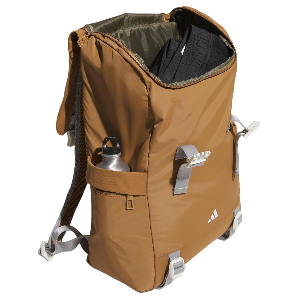 Adidas Recycled Polyester Backpack Regular Unisex Desert Brown & Light Gray Adidas JW1675
