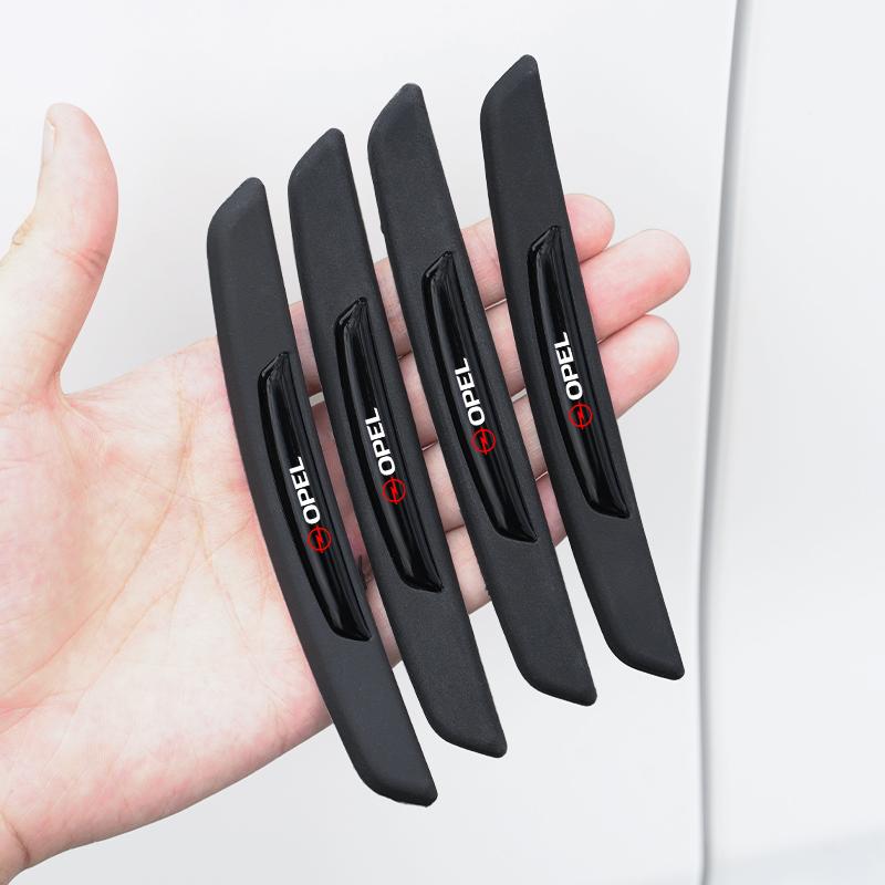 Q3-4Pcs Car Door Anti Scratch Protection Strips For Opel Corsa D Astra Insignia Mokka Adam Rubber Decoration Sticker Car Supplies