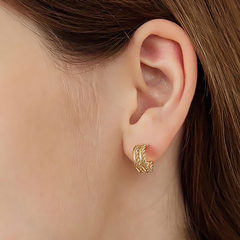 

Dana Burton Minimal Luxe Huggie Earrings rose gold