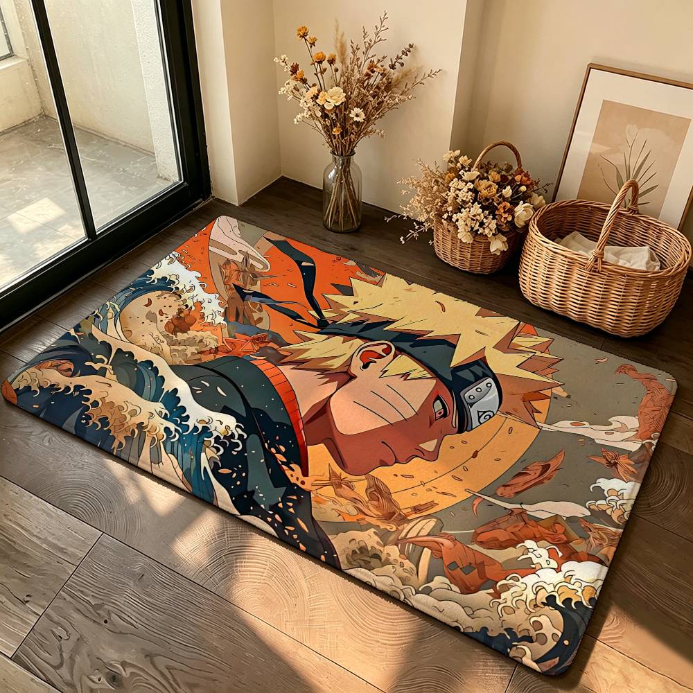 Anime N-Naruto-S Carpet Bathroom Anti-slip Mat Door Mat Home Decoration Mat Entrance Door Mat Scratch-resistant Door Mat
