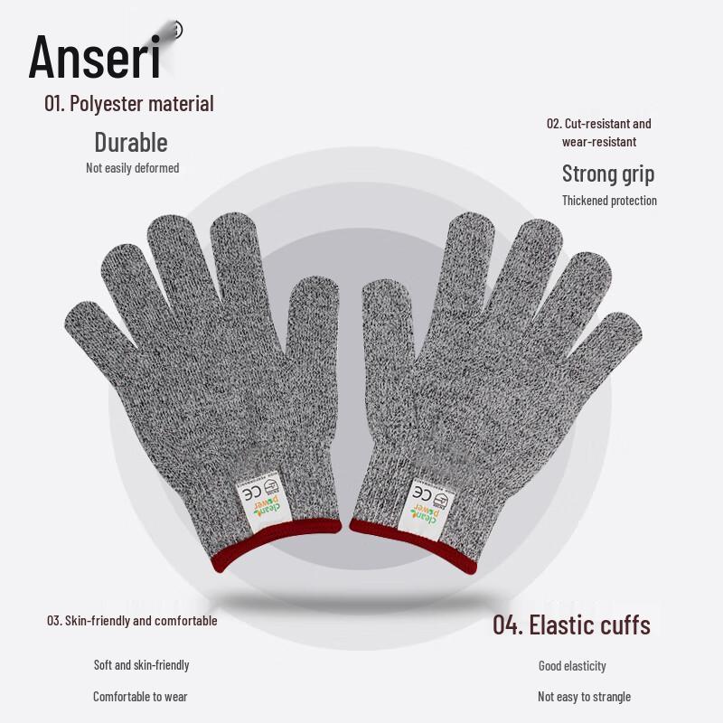 Ansaicui HPPE Cut-Resistant Work Gloves