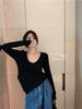 Irregular White Slim Long Sleeved T-Shirt Women'S Autumn Dress New Design Sense Students Wear A Bottoming Shirt Top