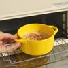 Creative Ceramic Binaural Bowl With Lid, Household Baby Steamed Egg Complementary Food, Small Bowl, Breakfast Bird'S Nest Dessert Bowl, Water-Proof St