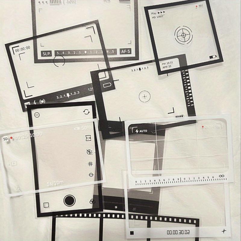 Time Film Series]1pack Retro Black & White Film Decorative Sticker Set Scrapbook Supplies School Supplies for Diy Scrapbooking Frames, 20pieces/Pack