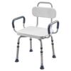 Swivel Shower Chair with Arms and Back, 180 kg Load Heavy Duty Bench Seat for Inside Shower Stall and Bathtub, Height Adjustable Bathroom Bath Tub