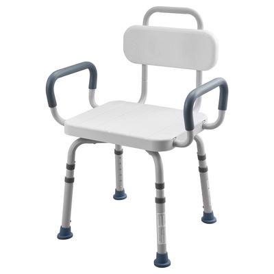 Swivel Shower Chair with Arms and Back, 180 Kg Load Heavy Duty Bench Seat for Inside Shower Stall and Bathtub, Height Adjustable Bathroom Bath Tub