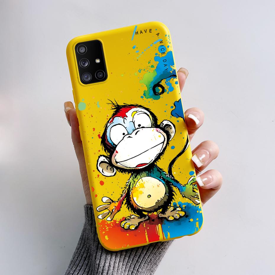 For Samsung Galaxy A51 A71 5G Case SM-A516F SM-A716F Soft Slim Cute Cartoon Frog Back Cover Fundas Bumper For Samsung A 51 Coque