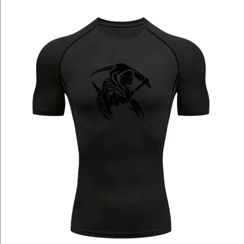 Reaper Design 2026 Men's Sports T-shirt Training Fitness Compression Workout T-Shirt Quick Dry Short Sleeve T-Shirt for Men