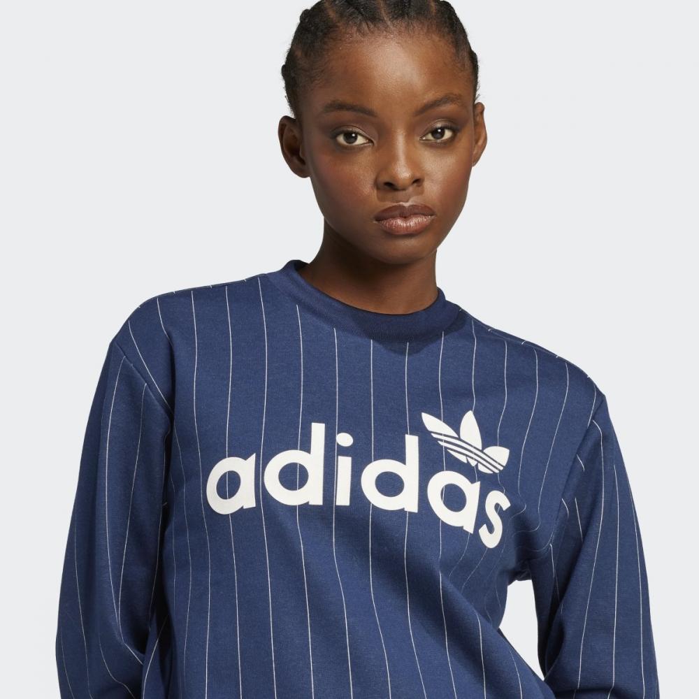 Adidas Pinstripe Graphic Sweatshirt Jj3488