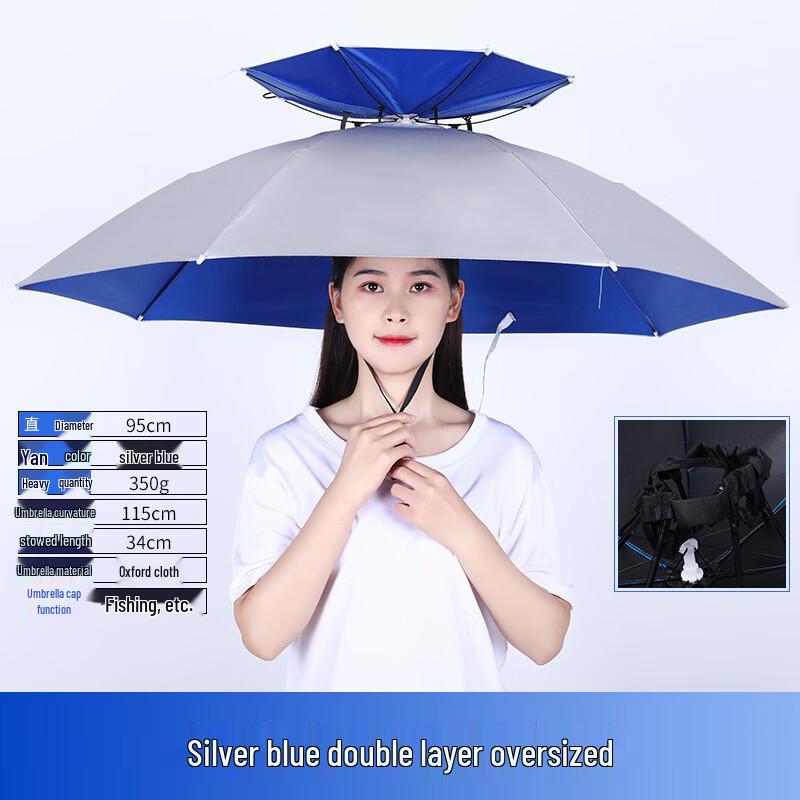 Складная шляпа-зонт для рыбалки без рук Umbrella Hat