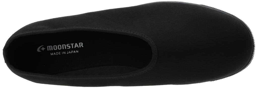 Moonstar Lifestyle PLAINBALLET Ballet Size 2E Women's Flats, Black, 24.5 cm,