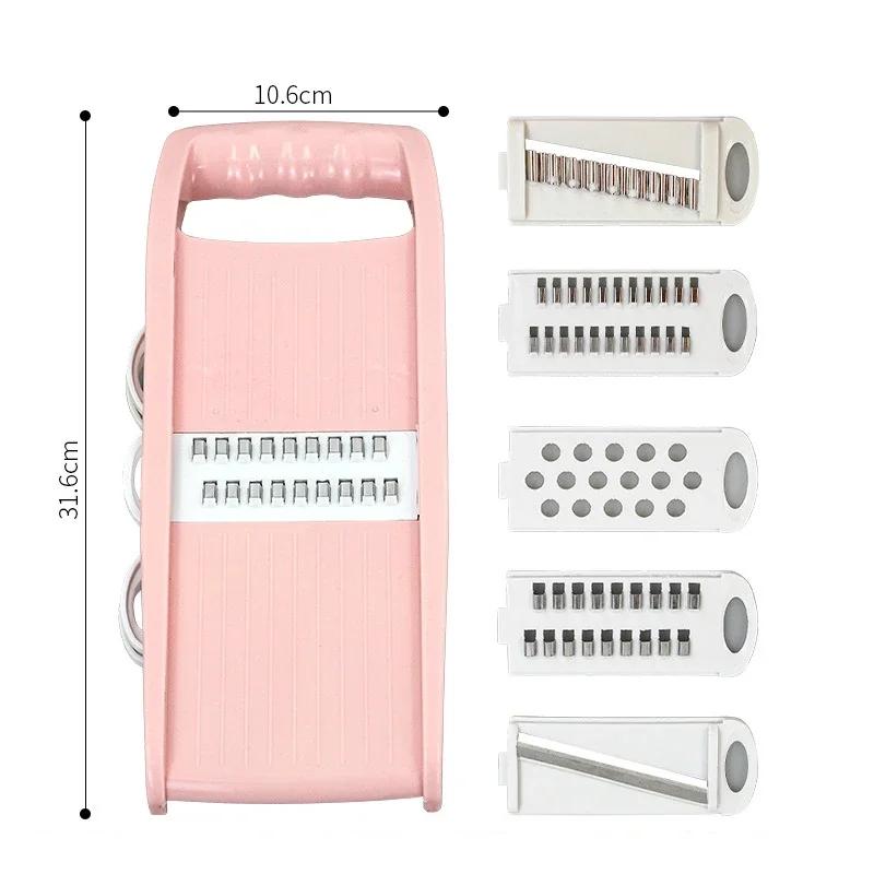 5 In 1 Multi-Functional Food Chopper-Onion Vegetable Dicer Cutter Kitchen Mandoline Slicer Veggie Chopper Practical Cooking Tool