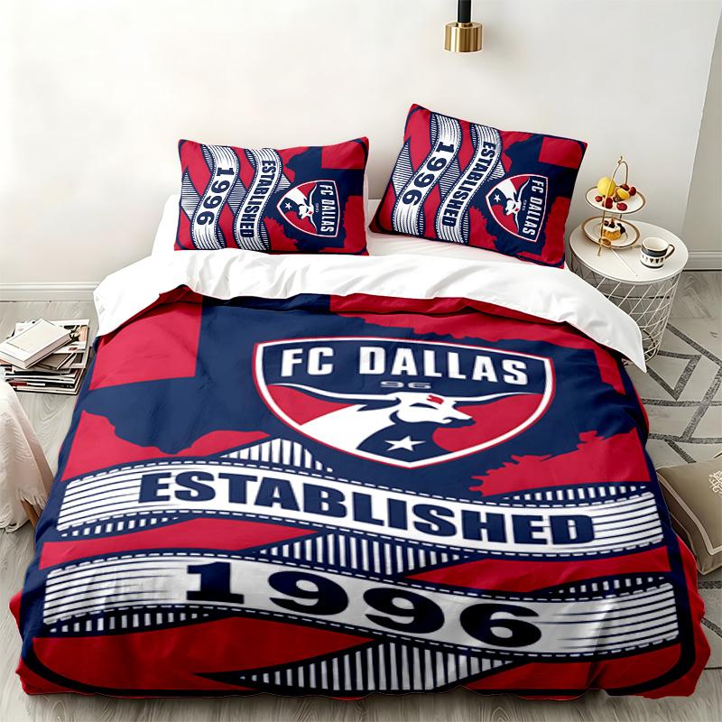 FC Dallas 3 parçalı set Yatak odası kullanımı için mükemmel Rahat nevresim takımı bir nevresim kılıfı ve iki yastık kılıfı içerir İdeal doğum günü veya Noel hediyesi
