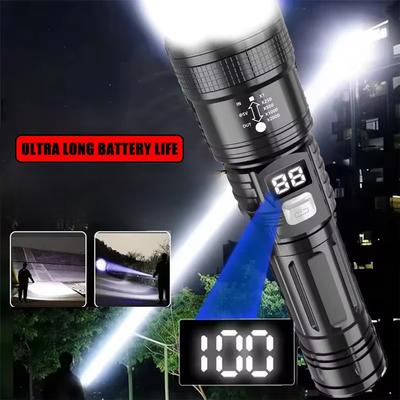 High Power LED Flashlights Built-in Battery USB Rechargeable Hand Light Multifunctional Torch Lamp For Emergency Camping