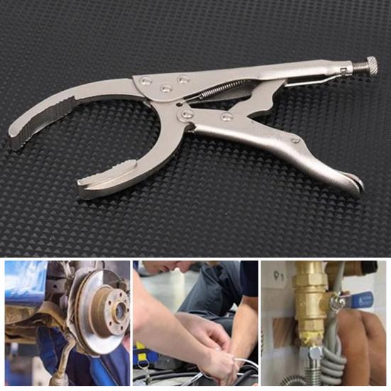 Oil Filter Pliers Heavy Duty Metal Adjustable Oil Filter Wrench Removal Tools Car Multi-functional Oil Filter