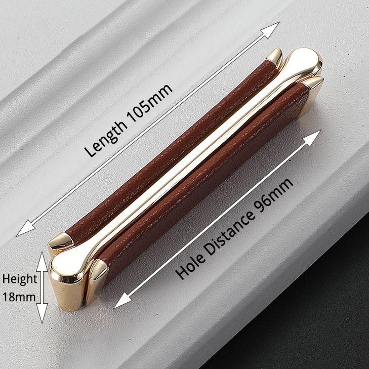 KAK Vintage Leather Cabinet Knobs and Handles Wardrobe Kitchen Cupboard Door Pulls European Zinc Alloy Furniture Handle Hardware