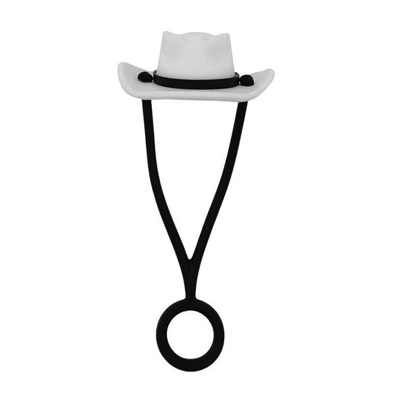 Silicone Cowboy Hat Straw Cap Cute Hat Shape Straw Topper Reusable Straw Tip Protector Cap Mug Accessory Gift Straws Cap