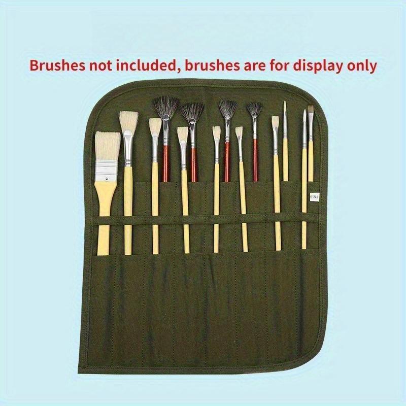 Student Brush Bag Watercolor Draw Pouch for Artist Oil Paint Pen Holder Canvas Pen Cases Brush Curtain