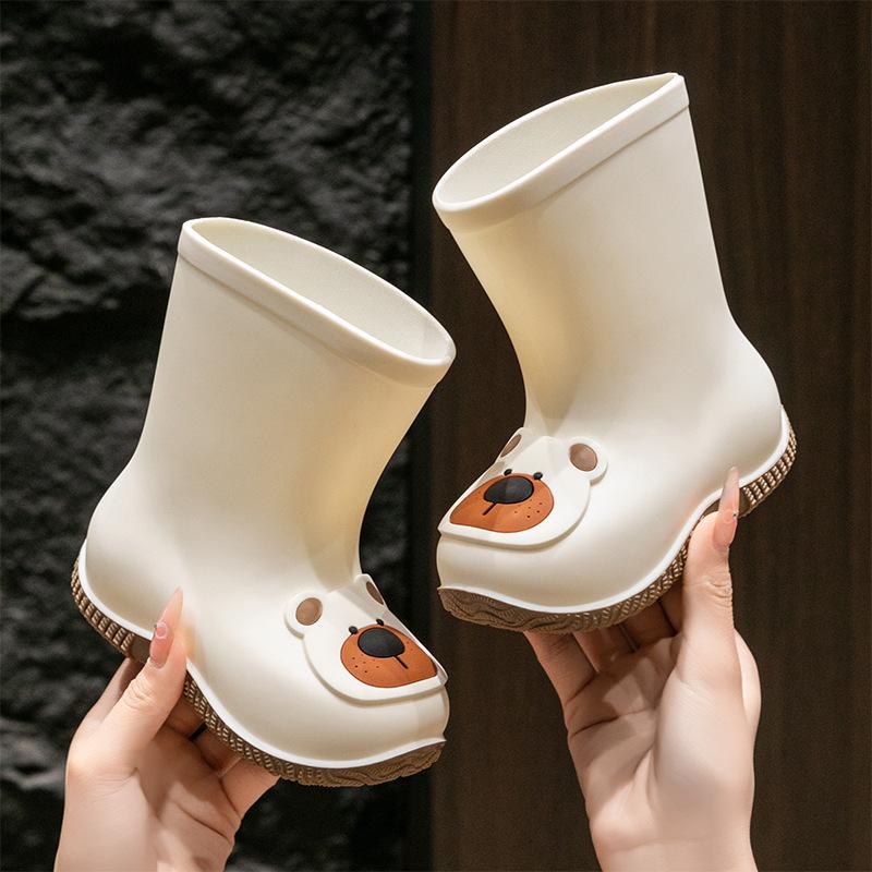 Gummistiefel für Jungen mit Cartoon-Motiven, wasserdicht, mittelhoch, Wasserschuhe für Mädchen