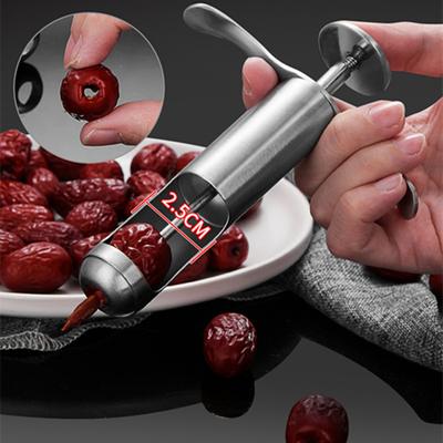 Outil pour enlever les noyaux de jujube, dénoyauteur de cerises, argent, cuisine, acier inoxydable, outils pour enlever les noyaux de fruits, fournitures de bar