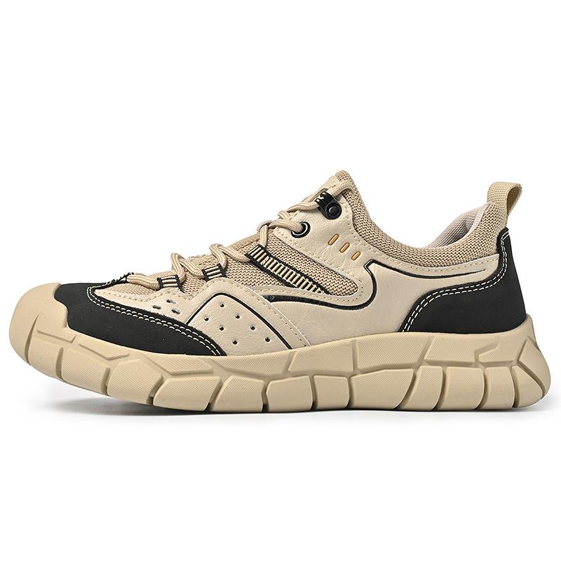 Golden Sapling Mountain Climbing Shoes for Men Retro Leather Outdoor Men's Casual Shoes Comfortable Platform Footwear