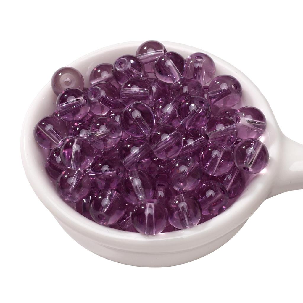 20-50Pcs High Transparency Glass Beads Loose Spacer Beads for Jewelry Making DIY Bracelet Necklace