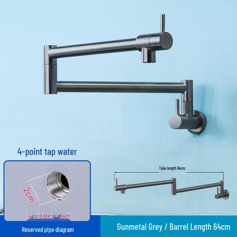 Wandmontierter faltbarer Wasserfilter-Wasserhahn