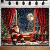 2D Christmas Eve Santa Claus Gifts & Tree Photography Backdrop
