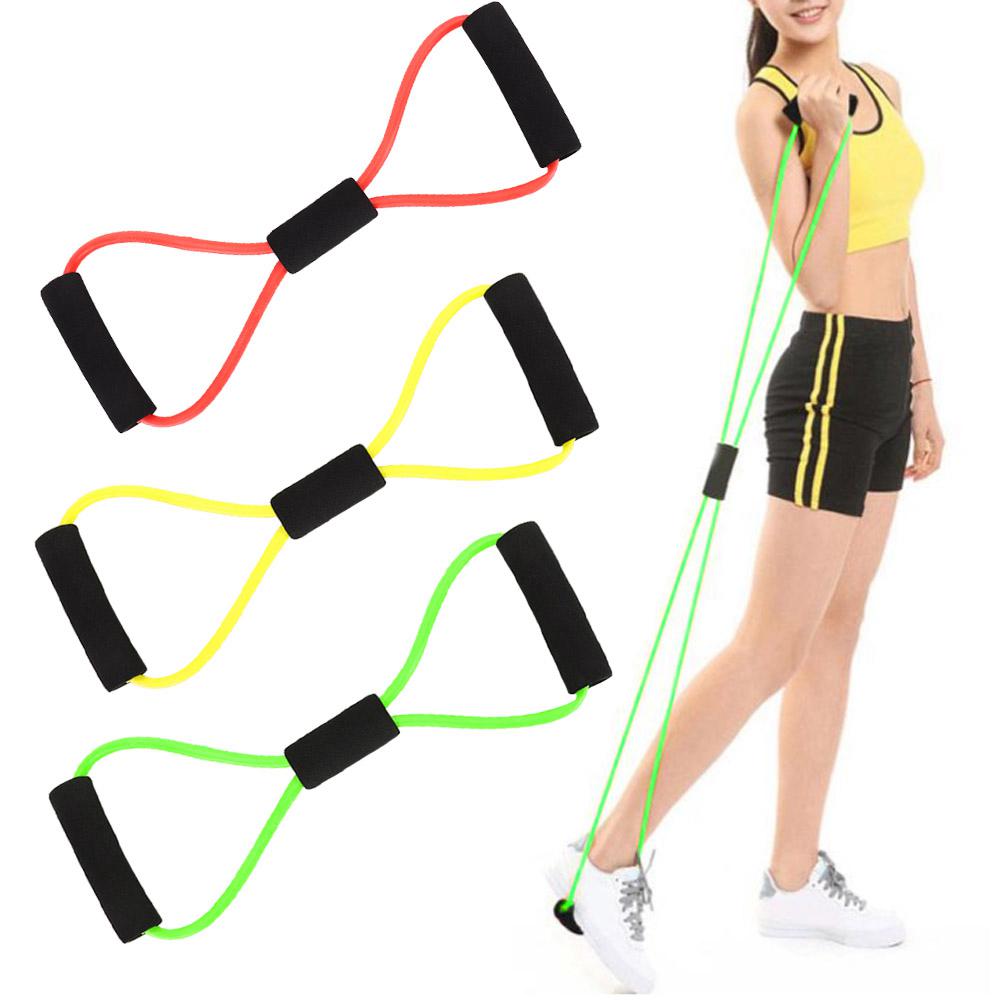 8 Shaped Elastic Fitness Pulling Rope Chest Expander Yoga Body Slimming Tension Band
