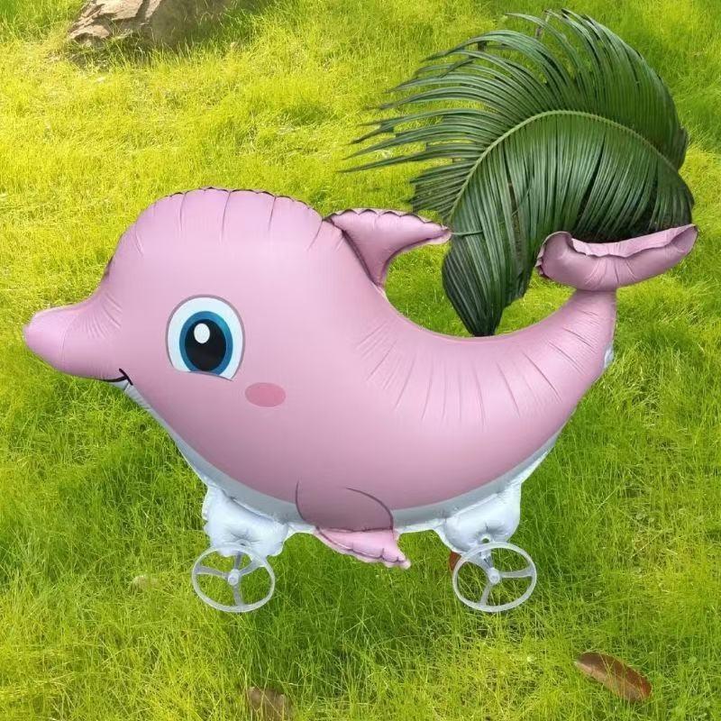 Kids' Leash with Wheeled Walking Animal Balloons - Outdoor Play Photo Props