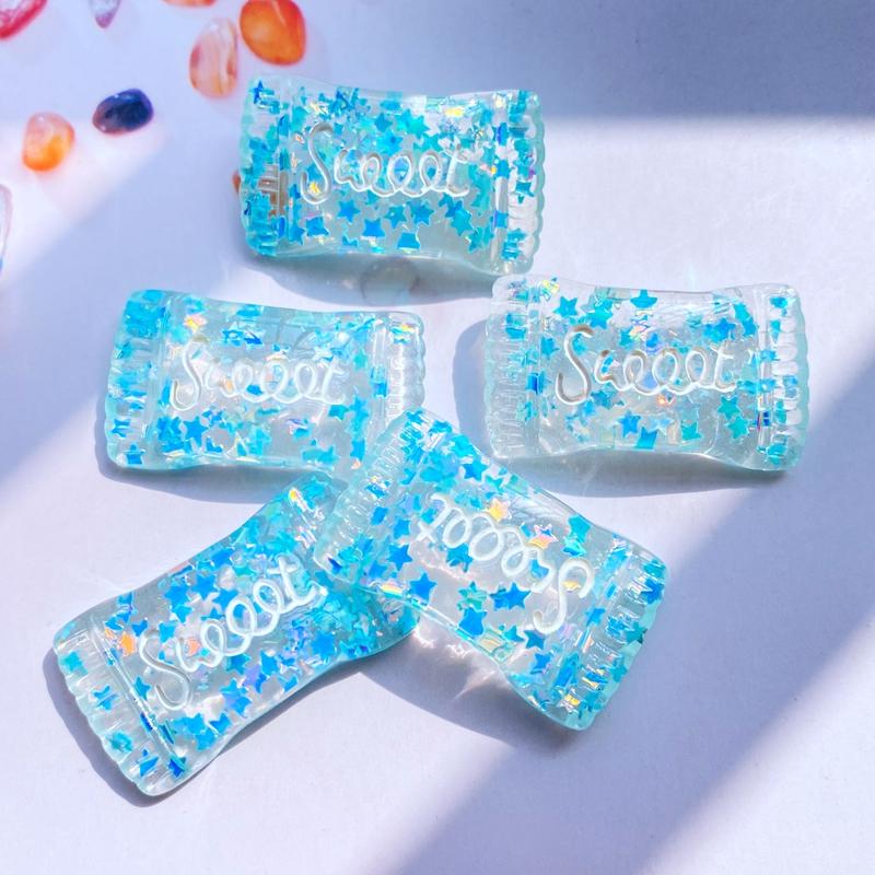 10Pcs Kawaii Cute Mixed Transparent Candy FlatBack Resin Cabochons Scrapbooking DIY Jewelry Craft Decoration Accessories G56