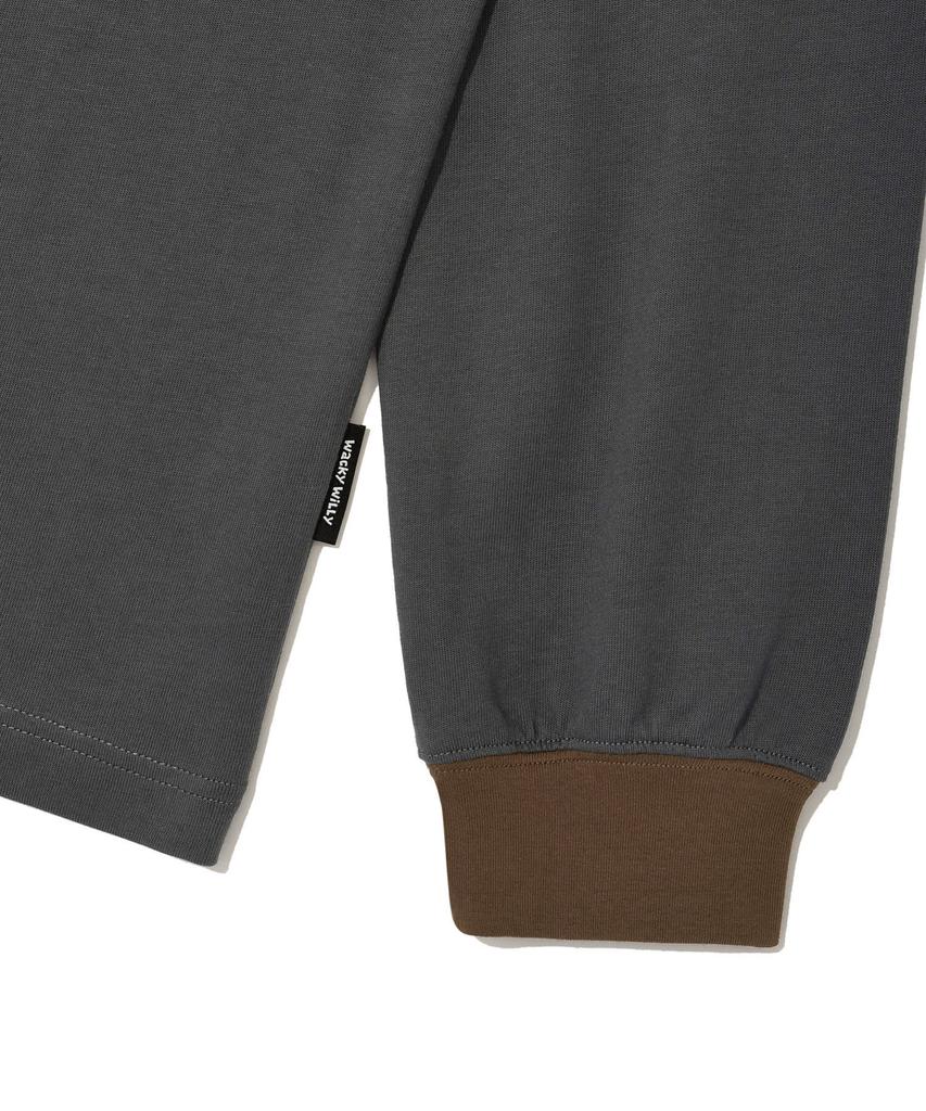 WACKY WILLY Raglan Long Sleeve Grey