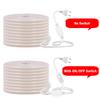 220V COB LED Neon Strip Light 270° Uniform Glow Waterproof 288LEDs/m Flexible Tape with Switch EU Plug for Home Garden Lighting