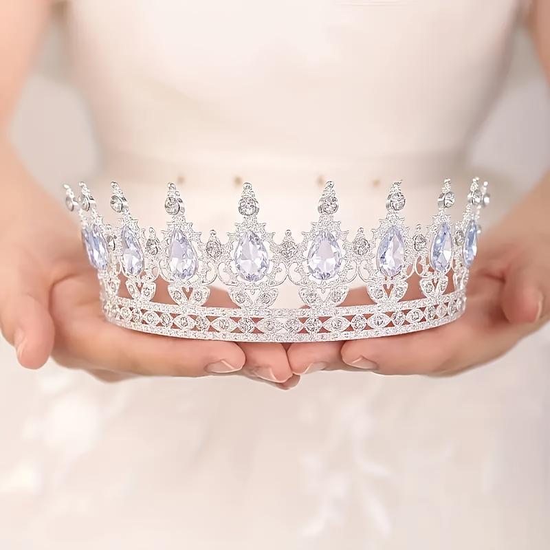 Baroque Crystal Round Tiaras And Crowns Headband For Women Party Bridal Wedding Hair Accessories Jewelry Crown Tiara Headband