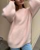 Autumn Winter Faux Mink Loose Knit Sweater - European American Style for Women